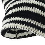 Maxbell Crochet Hat Knitted Cap Slouchy Photo Props Female Striped Warm Headgear Black and White