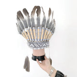 Maxbell Indian Hat Synthetic Feather Headdress for Carnival Performance Stage Party
