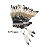 Maxbell Chief Indian Hat Feather Headdress Accessory for Fancy Dress Dance Show