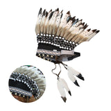 Maxbell Chief Indian Hat Feather Headdress Accessory for Fancy Dress Dance Show