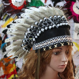 Maxbell Chief Indian Hat Feather Headdress Accessory for Fancy Dress Dance Show