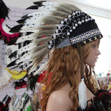 Maxbell Chief Indian Hat Feather Headdress Accessory for Fancy Dress Dance Show