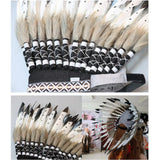 Maxbell Chief Indian Hat Feather Headdress Accessory for Fancy Dress Dance Show