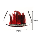 Maxbell Gothic Plush Wrist Cuffs Bracelets Steampunk 1 Pair for Brazil Rave Women red