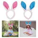 Maxbell Plush Bunny Ears Headband Rabbit Hairbands for Halloween for Kids and Adults Pink