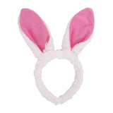 Maxbell Plush Bunny Ears Headband Rabbit Hairbands for Halloween for Kids and Adults Pink