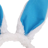 Maxbell Plush Bunny Ears Headband Rabbit Hairbands for Halloween for Kids and Adults Blue