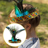 Maxbell Indian Headpiece Feather Headband Festival American Headband Fancy Dress Universal 55cm