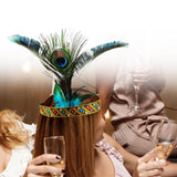 Maxbell Indian Headpiece Feather Headband Festival American Headband Fancy Dress Universal 55cm
