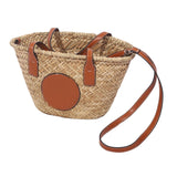 Maxbell Lady Women Straw Woven Shoulder Bag Bohemian Handmade Casual Vacation Travel