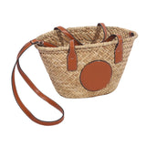 Maxbell Lady Women Straw Woven Shoulder Bag Bohemian Handmade Casual Vacation Travel