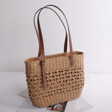 Maxbell Stylish Straw Shoulder Bag Tote Casual Large Capacity Women Woven Handbag