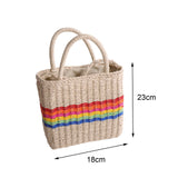 Maxbell Women Straw Handbag Tote Shoulder Bags Chic Casual for Holiday Vacation beige