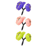 Maxbell Elegant Girls Woman Peony Flower Brooch Pin Bag Badge DIY Decoration Durable Purple