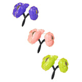 Maxbell Elegant Girls Woman Peony Flower Brooch Pin Bag Badge DIY Decoration Durable Purple