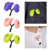Maxbell Elegant Girls Woman Peony Flower Brooch Pin Bag Badge DIY Decoration Durable Purple