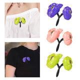 Maxbell Elegant Girls Woman Peony Flower Brooch Pin Bag Badge DIY Decoration Durable Purple