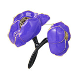 Maxbell Elegant Girls Woman Peony Flower Brooch Pin Bag Badge DIY Decoration Durable Purple