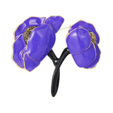 Maxbell Elegant Girls Woman Peony Flower Brooch Pin Bag Badge DIY Decoration Durable Purple