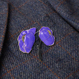 Maxbell Elegant Girls Woman Peony Flower Brooch Pin Bag Badge DIY Decoration Durable Purple