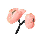 Maxbell Elegant Girls Woman Peony Flower Brooch Pin Bag Badge DIY Decoration Durable Pink