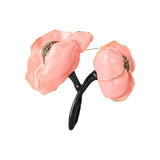 Maxbell Elegant Girls Woman Peony Flower Brooch Pin Bag Badge DIY Decoration Durable Pink