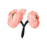 Maxbell Elegant Girls Woman Peony Flower Brooch Pin Bag Badge DIY Decoration Durable Pink