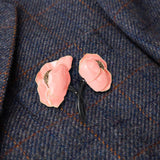 Maxbell Elegant Girls Woman Peony Flower Brooch Pin Bag Badge DIY Decoration Durable Pink