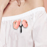 Maxbell Elegant Girls Woman Peony Flower Brooch Pin Bag Badge DIY Decoration Durable Pink