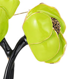 Maxbell Elegant Girls Woman Peony Flower Brooch Pin Bag Badge DIY Decoration Durable Green