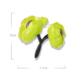 Maxbell Elegant Girls Woman Peony Flower Brooch Pin Bag Badge DIY Decoration Durable Green