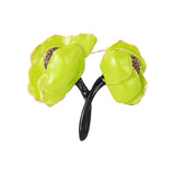 Maxbell Elegant Girls Woman Peony Flower Brooch Pin Bag Badge DIY Decoration Durable Green