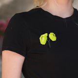 Maxbell Elegant Girls Woman Peony Flower Brooch Pin Bag Badge DIY Decoration Durable Green