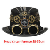 Maxbell Steampunk Top Hat Costume Gothic Punk Rustic Compass for Club Cosplay Party 58-59cm