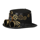 Maxbell Steampunk Top Hat Costume Gothic Punk Rustic Compass for Club Cosplay Party 58-59cm