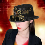 Maxbell Steampunk Top Hat Costume Gothic Punk Rustic Compass for Club Cosplay Party 58-59cm