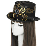 Maxbell Steampunk Top Hat Costume Gothic Punk Rustic Compass for Club Cosplay Party 58-59cm