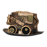 Maxbell Steampunk Hats Performance Bowler Hat Stage Magic Hat for Punk Cosplay 58cm-59cm