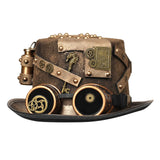 Maxbell Steampunk Hats Performance Bowler Hat Stage Magic Hat for Punk Cosplay 58cm-59cm