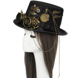 Maxbell Steampunk Top Hat Gothic Retro Style Head Gear Costume Rave Headwear Party 58-59cm