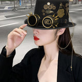 Maxbell Steampunk Top Hat Gothic Retro Style Head Gear Costume Rave Headwear Party 58-59cm