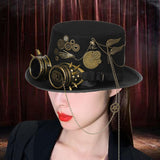 Maxbell Steampunk Top Hat Gothic Retro Style Head Gear Costume Rave Headwear Party 58-59cm