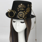 Maxbell Steampunk Top Hat Gothic Retro Style Head Gear Costume Rave Headwear Party 58-59cm