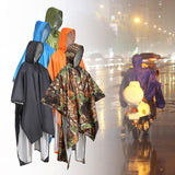 Maxbell Rain Poncho Coat Reusable Tarp Lightweight Shelter for Adult Unisex Outdoor Green