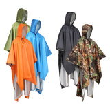 Maxbell Rain Poncho Coat Reusable Tarp Lightweight Shelter for Adult Unisex Outdoor Green