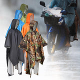 Maxbell Rain Poncho Coat Reusable Tarp Lightweight Shelter for Adult Unisex Outdoor Green