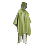 Maxbell Rain Poncho Coat Reusable Tarp Lightweight Shelter for Adult Unisex Outdoor Green
