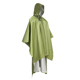 Maxbell Rain Poncho Coat Reusable Tarp Lightweight Shelter for Adult Unisex Outdoor Green