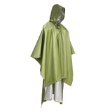 Maxbell Rain Poncho Coat Reusable Tarp Lightweight Shelter for Adult Unisex Outdoor Green
