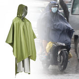 Maxbell Rain Poncho Coat Reusable Tarp Lightweight Shelter for Adult Unisex Outdoor Green